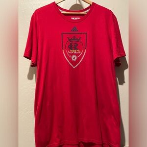 Men's adidas Red Real Salt Lake Redirection Logo T-Shirt XXL